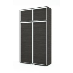   Alfa 120 cm tolóajtós gardróbszekrény, felső magasítóval (263 cm magasság)