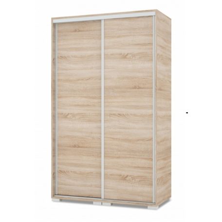 Alfa 120 cm tolóajtós gardróbszekrény, felső magasítóval (263 cm magasság)