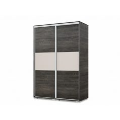   Alfa 140 cm tolóajtós gardróbszekrény magasfényű betéttel