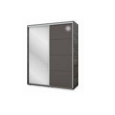   Alfa 160 cm tükrös tolóajtós magasfényű gardróbszekrény 