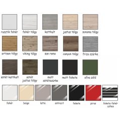   Alfa 160 cm tolóajtós gardróbszekrény magasfényű betéttel