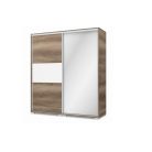 Alfa 180 cm tükrös gardróbszekrény tolóajtós, magasfényű betéttel