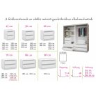 Alfa 200 cm tolóajtós gardróbszekrény magasfényű betéttel