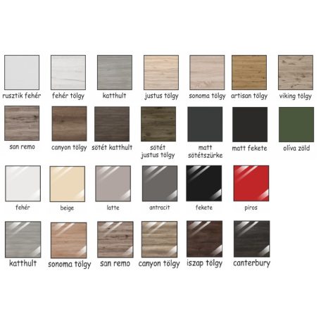 Alfa 318 cm tolóajtós gardróbszekrény magasfényű betéttel