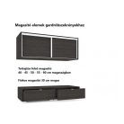 Alfa 318 cm tolóajtós gardróbszekrény magasfényű betéttel