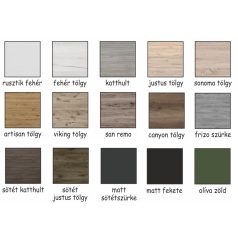 ALFA 140 cm kombi tolóajtós gardróbszekrény 