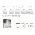 Alfa 180 cm kombi tolóajtós gardróbszekrény 