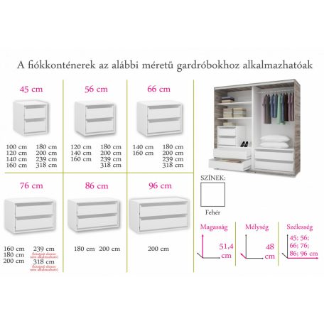 Alfa Extra 160 cm tolóajtós gardróbszekrény 