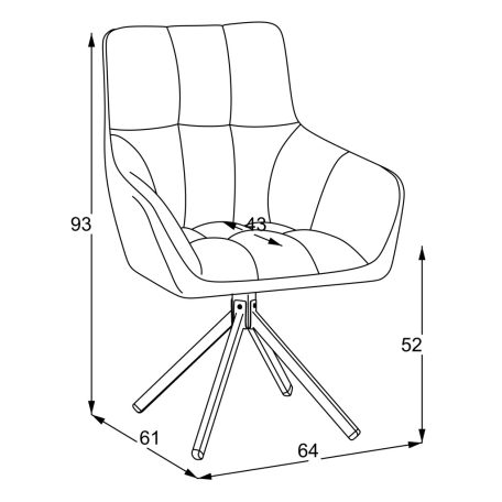 Algan forgó karszék több színben