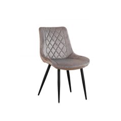 ASR106 étkezőszék szürke bársony