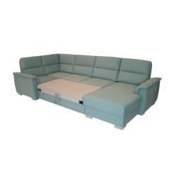   Atlanta U alakú sarokkanapé 2 karral, ágyazható, ágyneműtartós