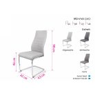 Bolton szánkótalpas étkezőszék több színben, króm vázzal