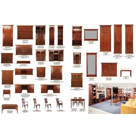 Concerto 5527 íróasztal, jobb oldalon fiók, bal oldalon ajtó