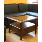 Elegant elemes szekrény 235 cm magas paliszander