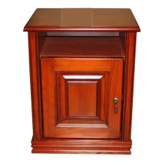 Elegant éjjeliszekrény, ajtós-polcos,  pácolt VK0K