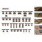 Barcelona elemes garnitúra 3+2 