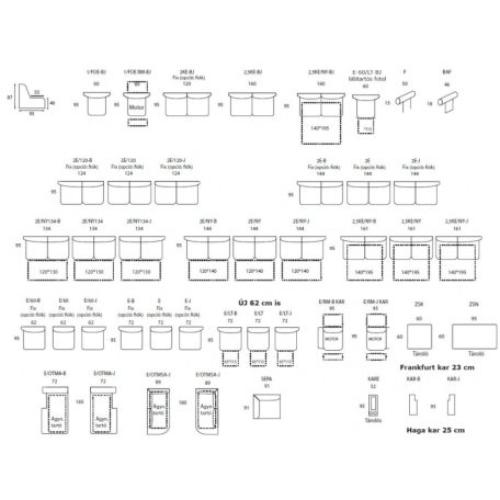 Frankfurt-comfort L alakú kanapé