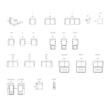 Portofino elemes sarokkanapé mustár