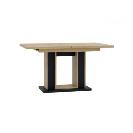 FOREST étkezőasztal-Artisan tölgy- fekete 90x140/180x75 cm