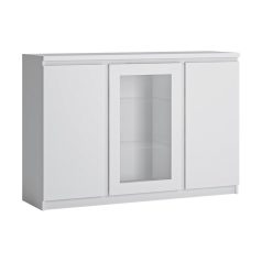 Fribo White FRIK04 ajtós-fiókos komód üvegajtóval 