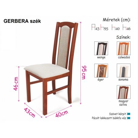 Gerbera szék