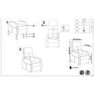 Comfort relax fotel beige vagy szürke szövet 