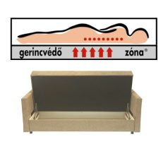   Luxemburg kanapéágy egyszemélyes 80A Gerincvédő Zónával