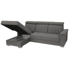 Manhattan sarokkanapé fejtámlákkal KPNYK szürke