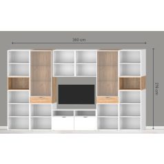 Modulo 219 cm magas nappali szekrény több színben