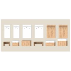 Modulo előszoba 210 cm tükörrel