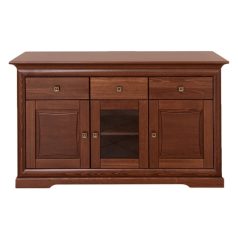 Rossini komód 04 - 3 ajtós, 3 fiókos, középen üveges