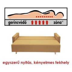   Fiona 155MB kanapéágy Gerincvédő Zónával 13cm magas lábbal