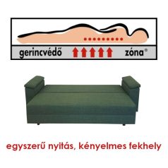 Torino 165MB kanapéágy Gerincvédő Zónával Ottawa Kék