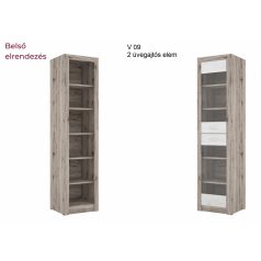 Varia 09 elem, teleüveges szekrény 52 széles