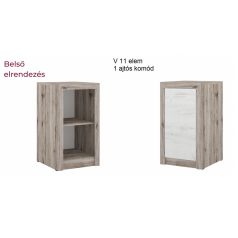 Varia 11 elem, 1 ajtós komód 52 széles