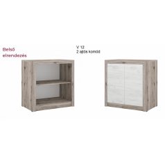 Varia 12 elem, 2 ajtós komód 90 széles