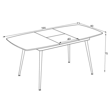 Yense étkezőasztal 80x125/165 cm rivoli tölgy színben