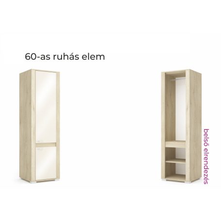 Formello 60 cm széles ruhás elem