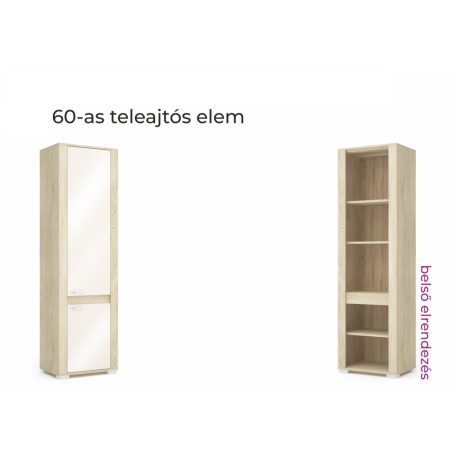 Formello 60 cm széles teleajtós elem