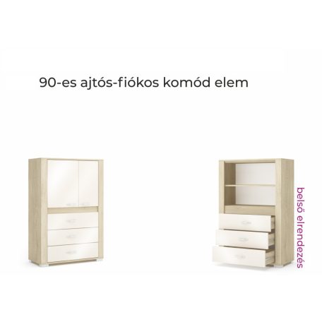 Formello 90 cm széles ajtós-fiókos komód