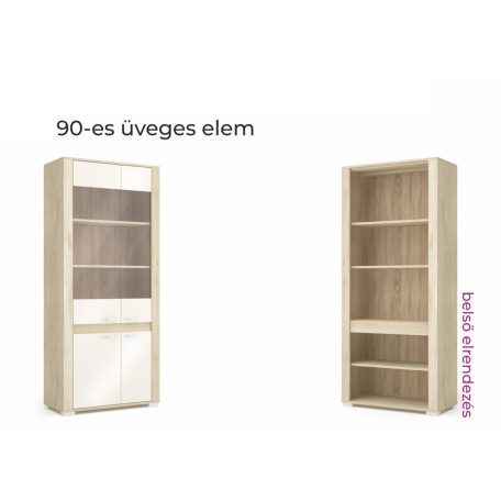 Formello 90 cm széles üveges elem