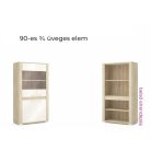 Formello F12 elem,  90 cm széles 3/4 vitrines elem