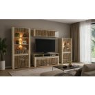 Formello F12 elem,  90 cm széles 3/4 vitrines elem