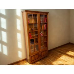 Classic vitrin, könyvszekrény tömörfa fronttal