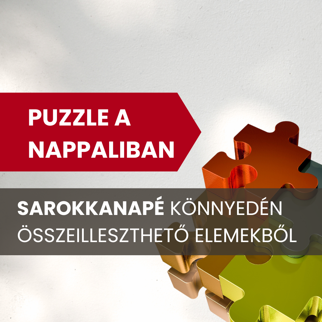 Puzzle a nappaliban – Sarokkanapé könnyedén összeilleszthető elemekből